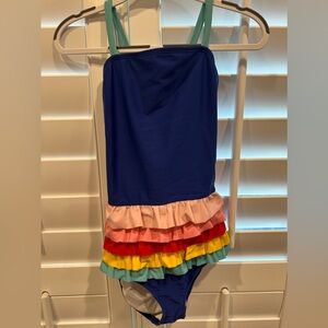 Girls Hannah Andersson One Piece Swimsuit. Size 130 / (6-7)